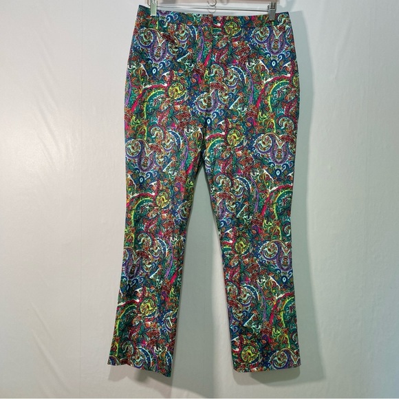 Tommy Hilfiger Women's Paisley Printed Chino Pants Size 6‎ Multicolor Pockets - Picture 3 of 13